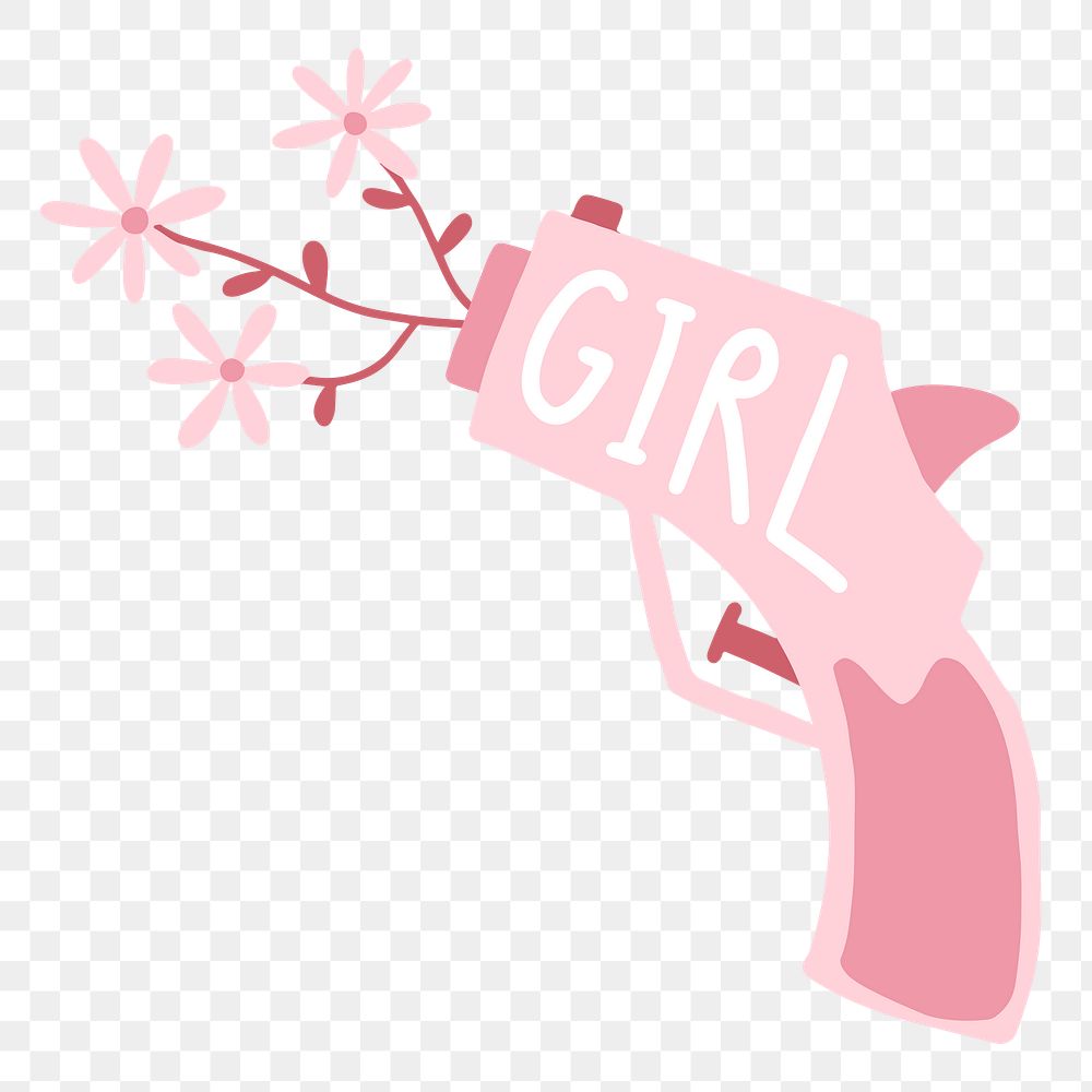 Girl power png sticker illustration, transparent background
