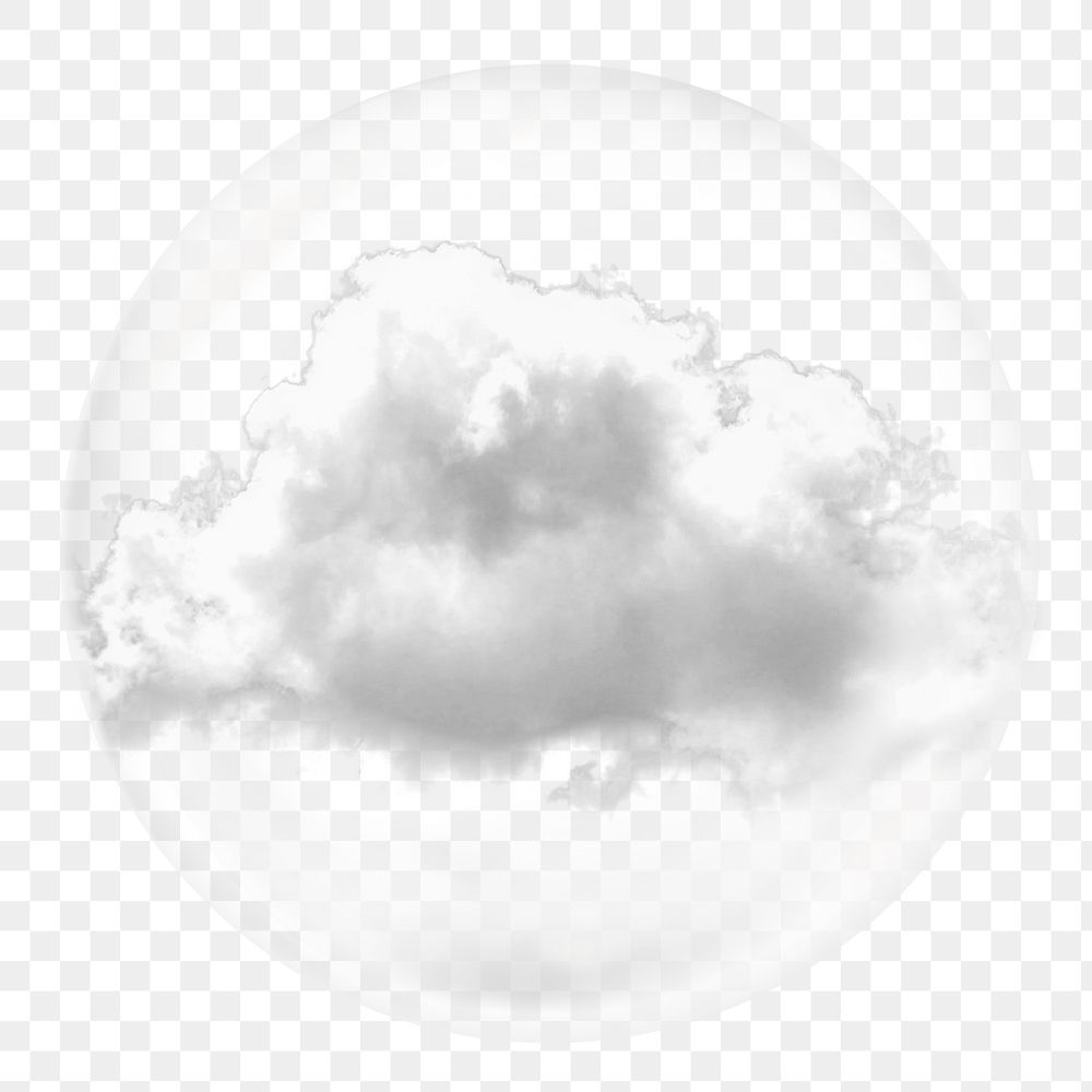 Cloud png sticker, weather bubble concept art, transparent background