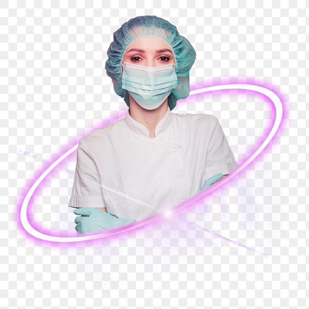 PNG surgical doctor, medical tech cut out in transparent background