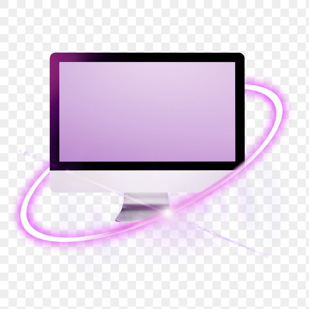 Desktop png computer, internet technology digital sticker in transparent background