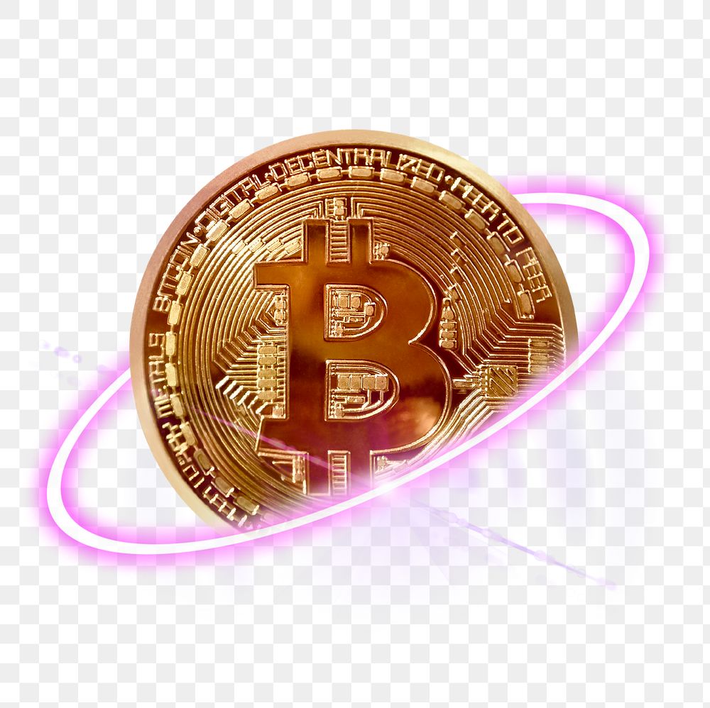 Bitcoin png cryptocurrency, digital asset, blockchain technology digital sticker in transparent background