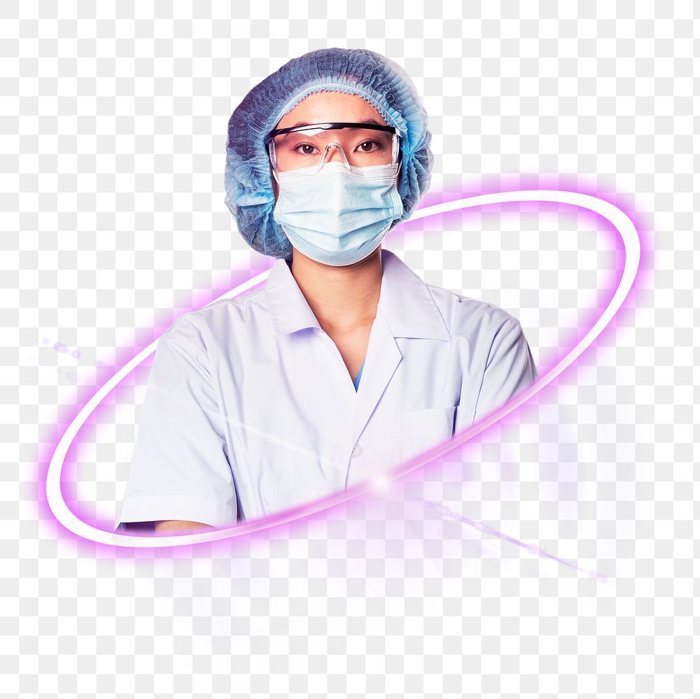 Surgical doctor png, medical tech cut out in transparent background