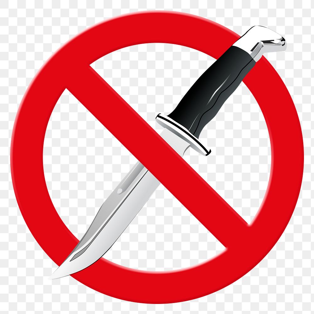 No weapon png clip art, forbidden sign on transparent background