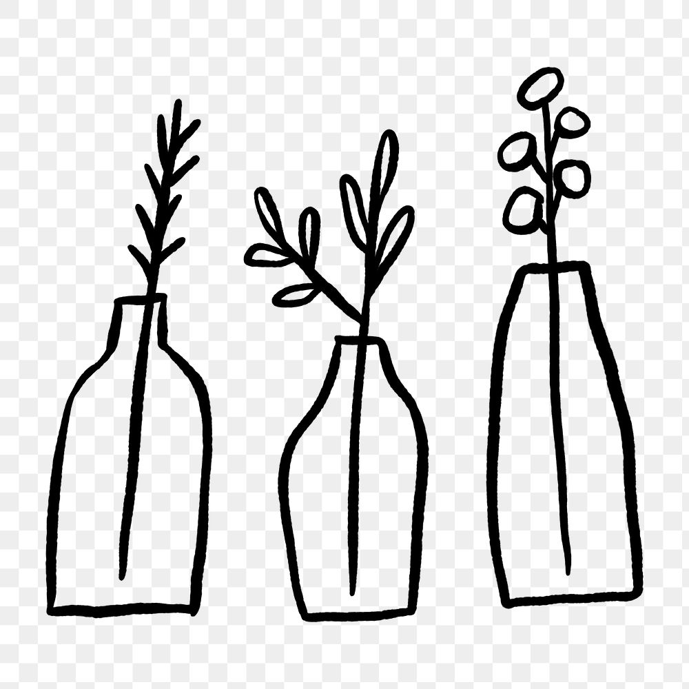 Plant png doodle, cute illustration, transparent background