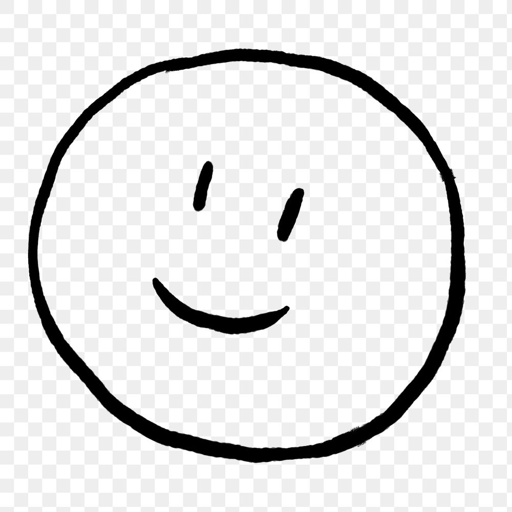 Happy face png emoji doodle, illustration, off white design