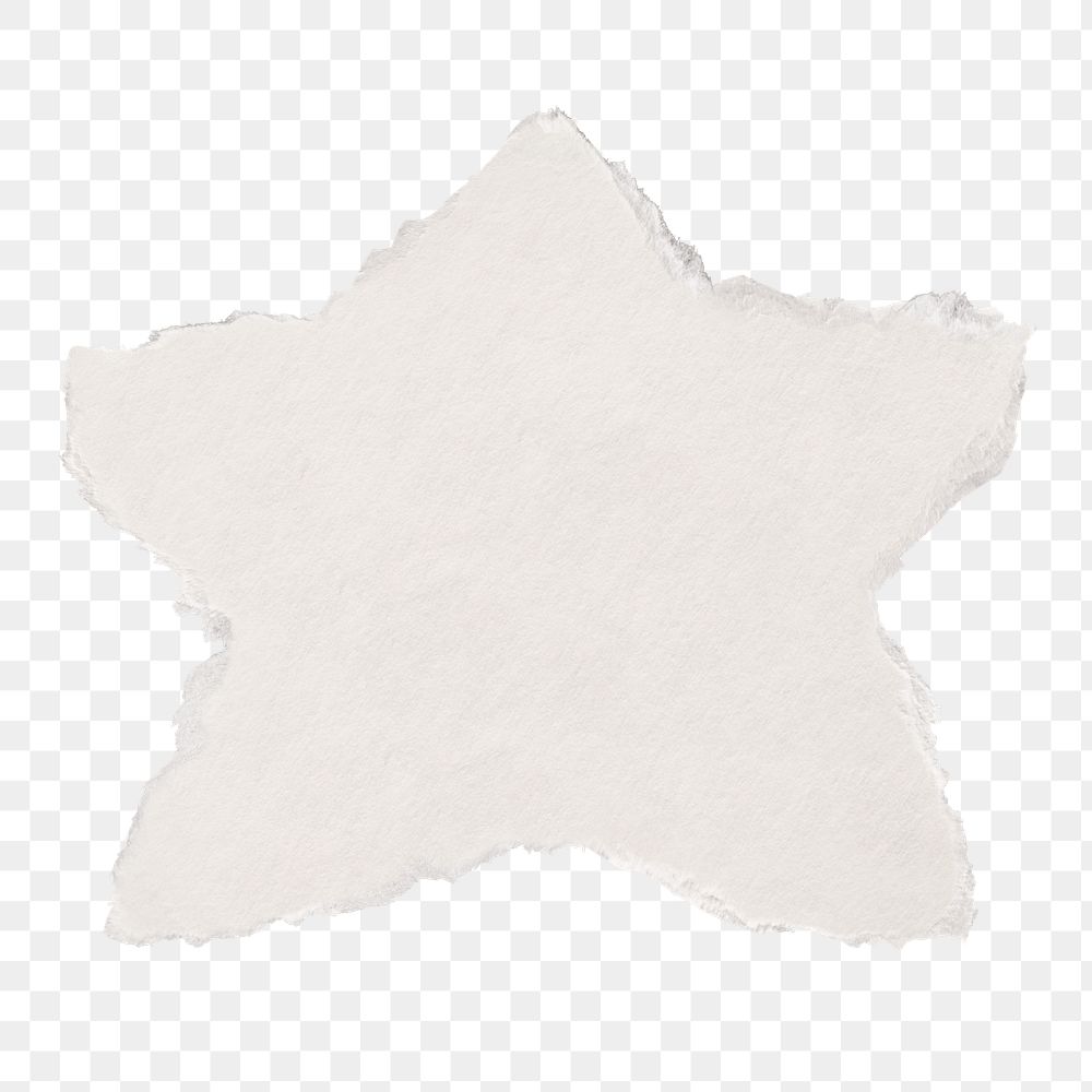 Star torn paper png cut out on transparent background 