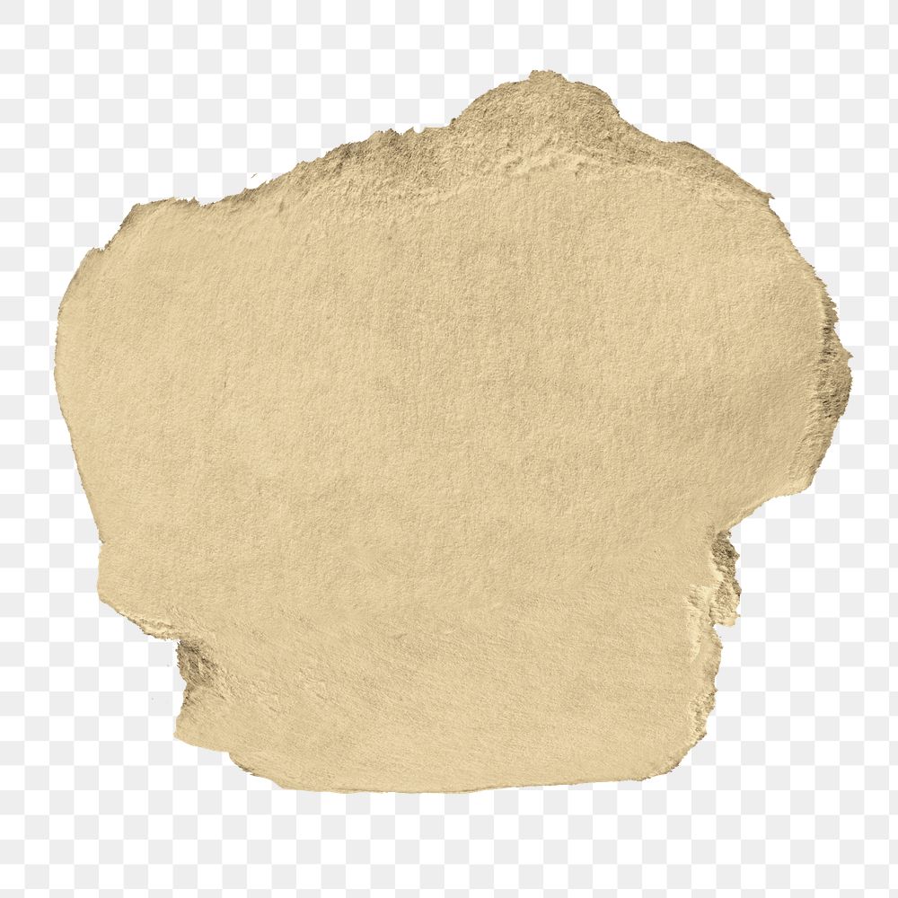 Brown torn paper png cut out, kraft collage element on transparent background