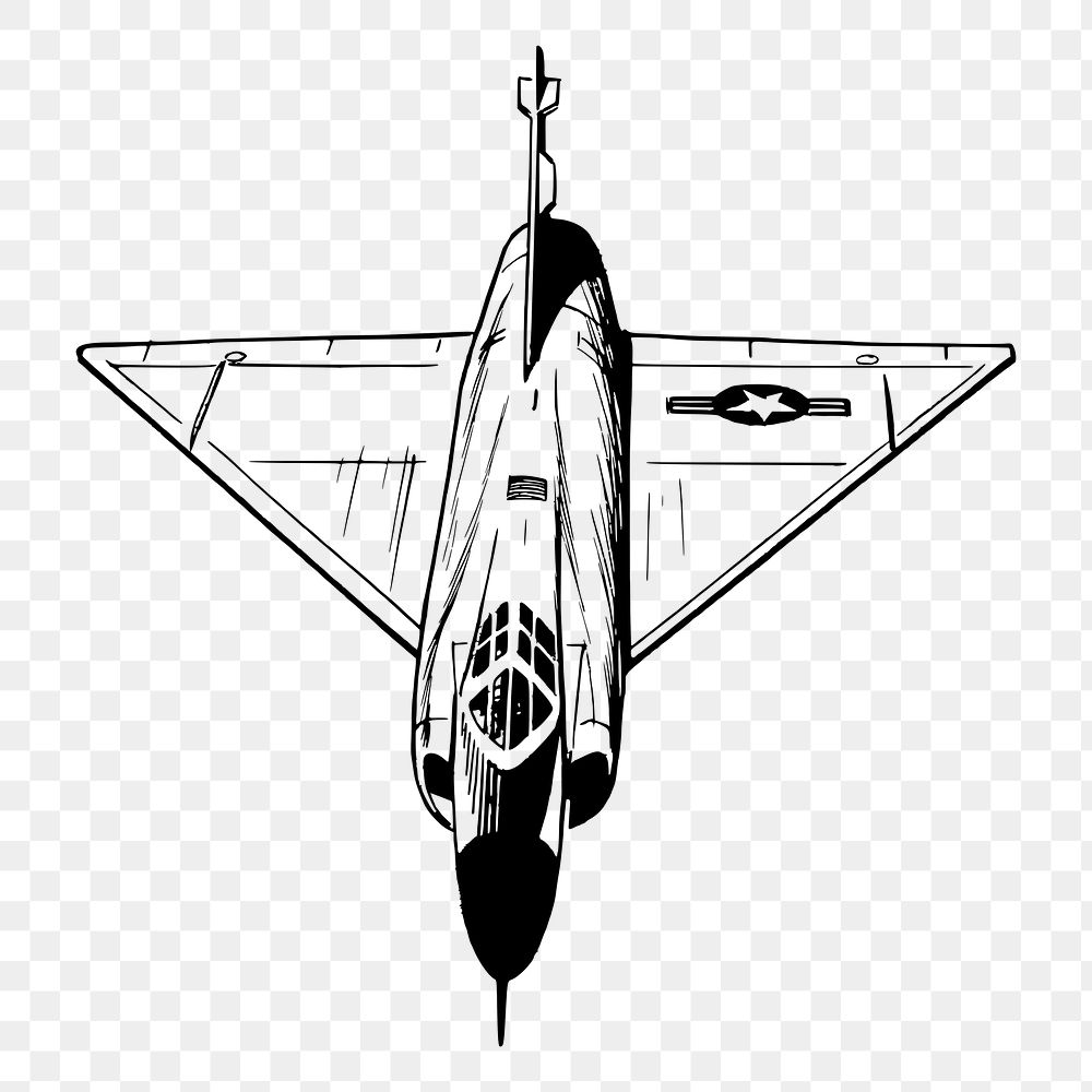 Fighter jet png sticker illustration, transparent background. Free public domain CC0 image.