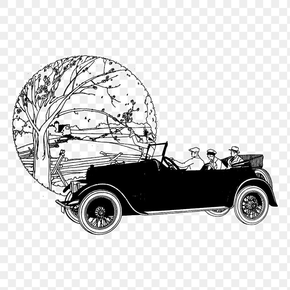 Classic car png sticker illustration, transparent background. Free public domain CC0 image.