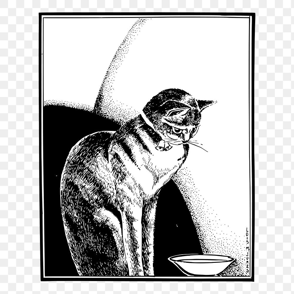 Cat png sticker illustration, transparent background. Free public domain CC0 image.