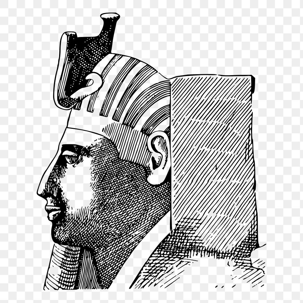 Ramesses III png sticker illustration, transparent background. Free public domain CC0 image.