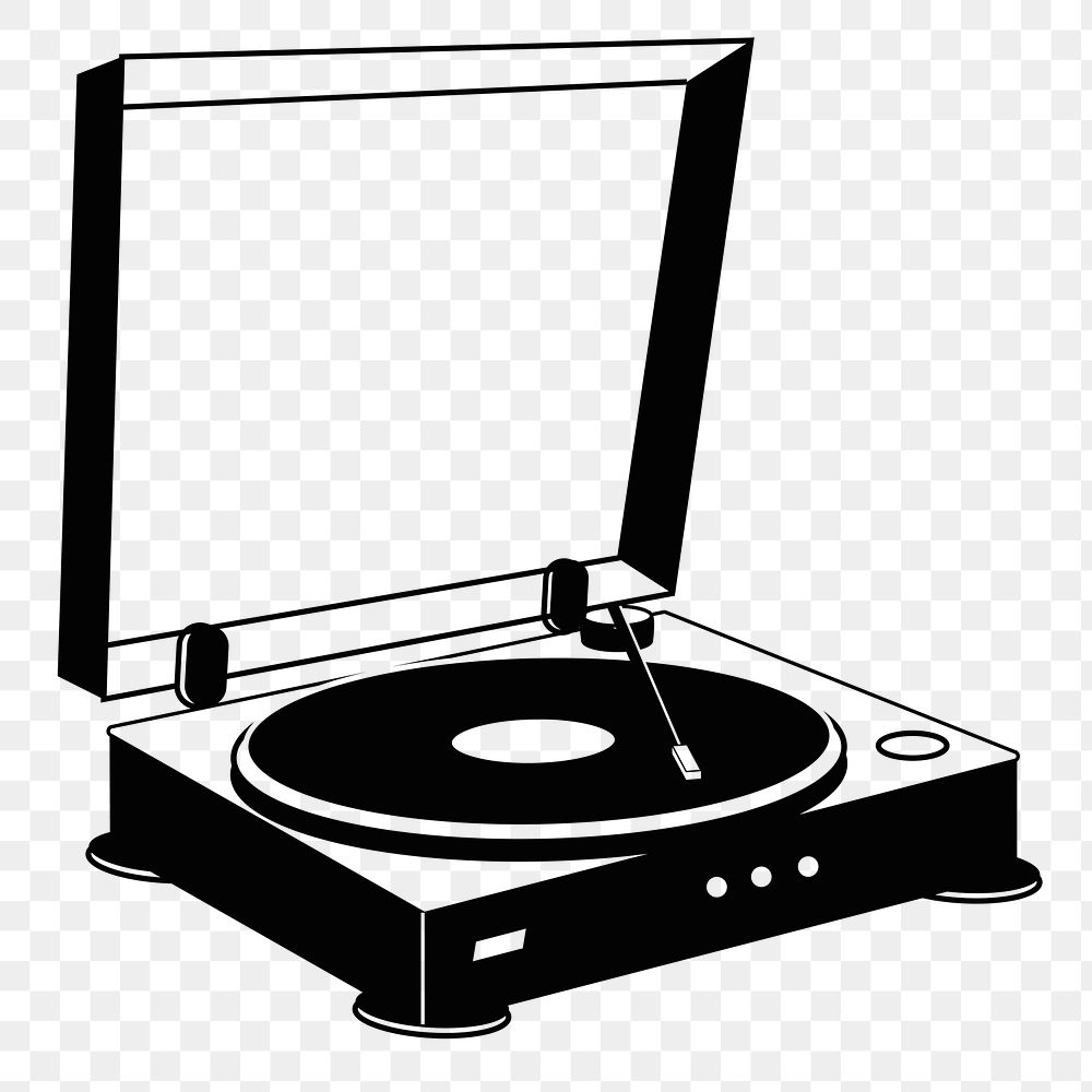 Vinyl player png sticker illustration, transparent background. Free public domain CC0 image.