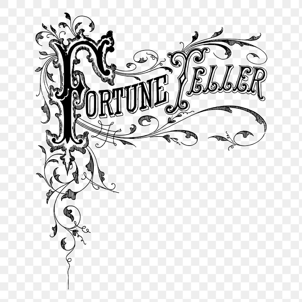 Fortune teller border png sticker illustration, transparent background. Free public domain CC0 image.