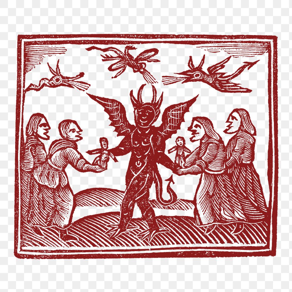 Devils png sticker illustration, transparent background. Free public domain CC0 image.
