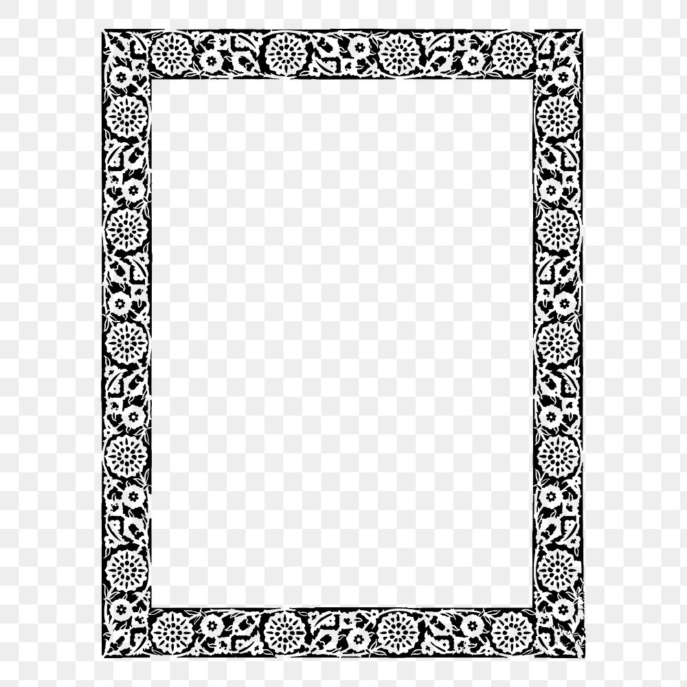 Persian frame png sticker illustration, transparent background. Free public domain CC0 image.