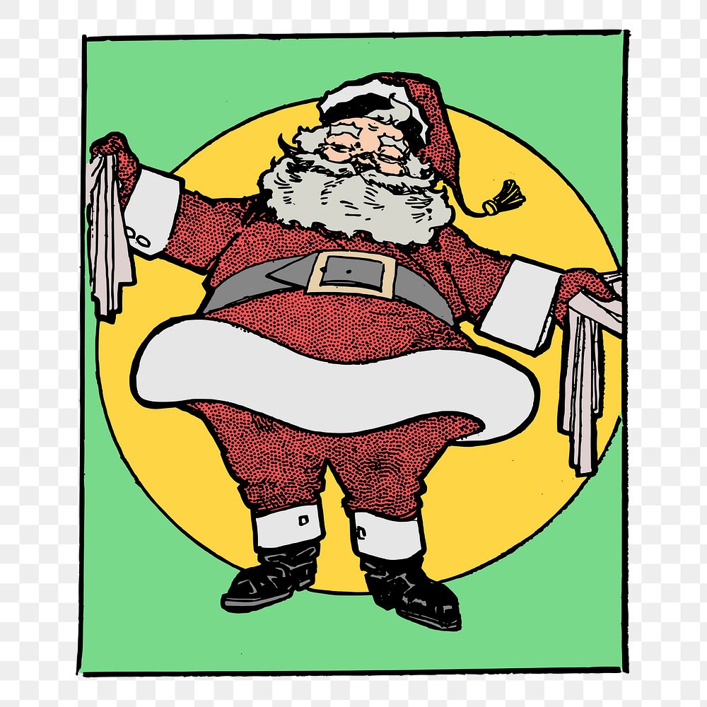 Santa Claus png sticker illustration, transparent background. Free public domain CC0 image.
