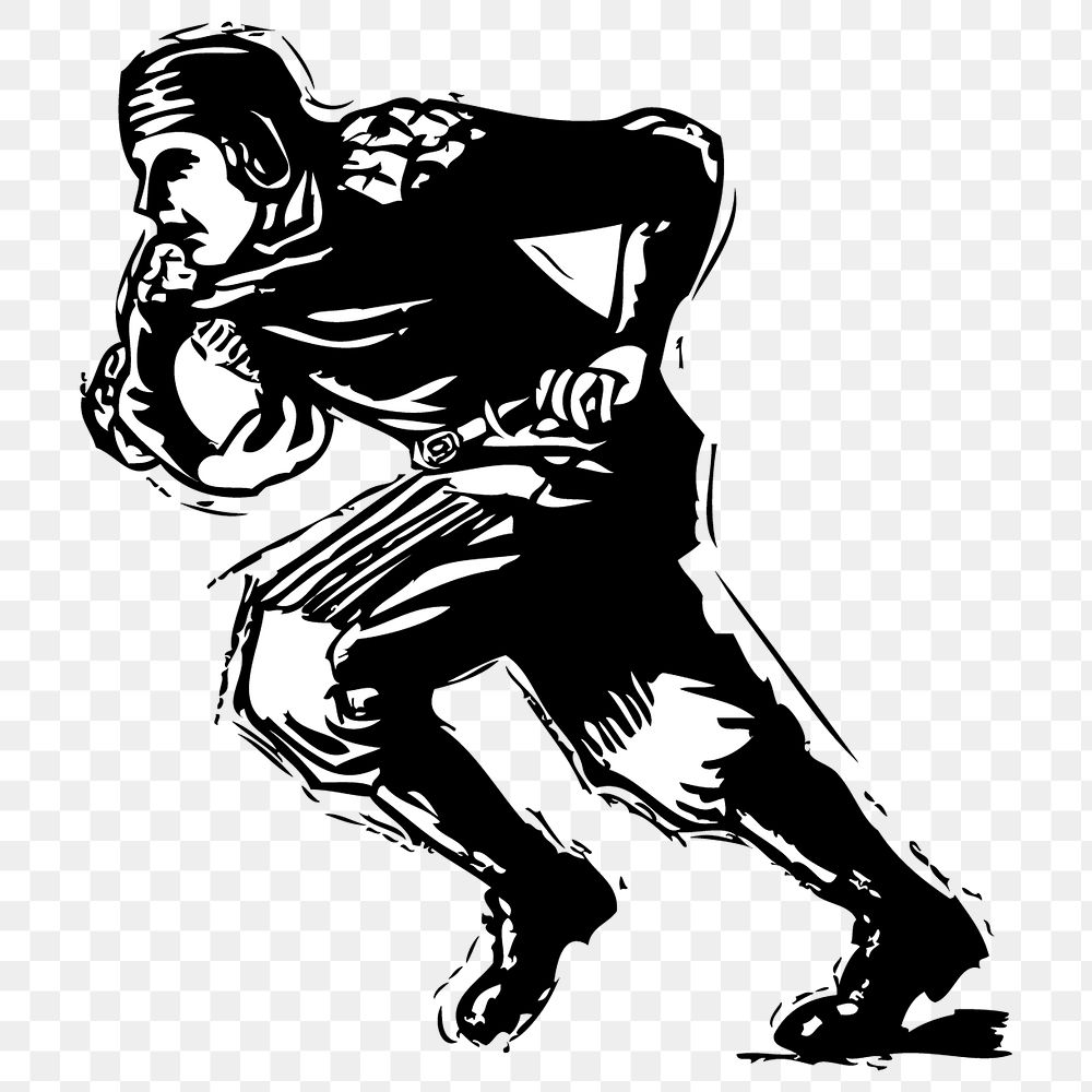 Running man png sticker illustration, transparent background. Free public domain CC0 image.