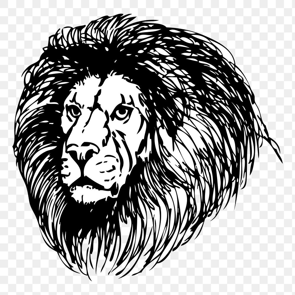 Lion png sticker illustration, transparent background. Free public domain CC0 image.
