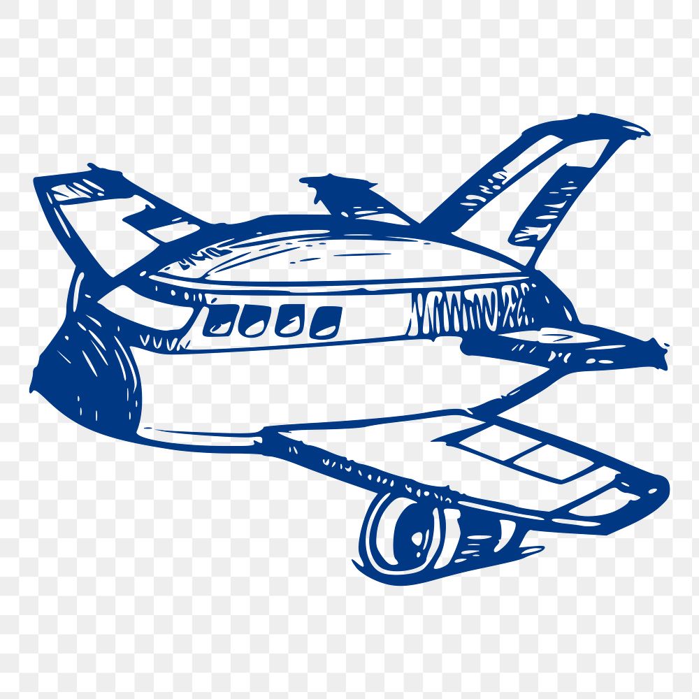 Airplane png sticker, vehicle illustration, transparent background. Free public domain CC0 image