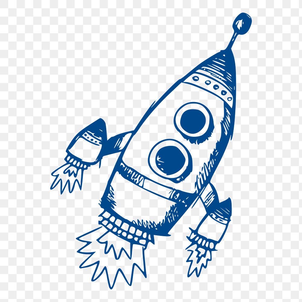 Space rocket png sticker, vehicle illustration, transparent background. Free public domain CC0 image