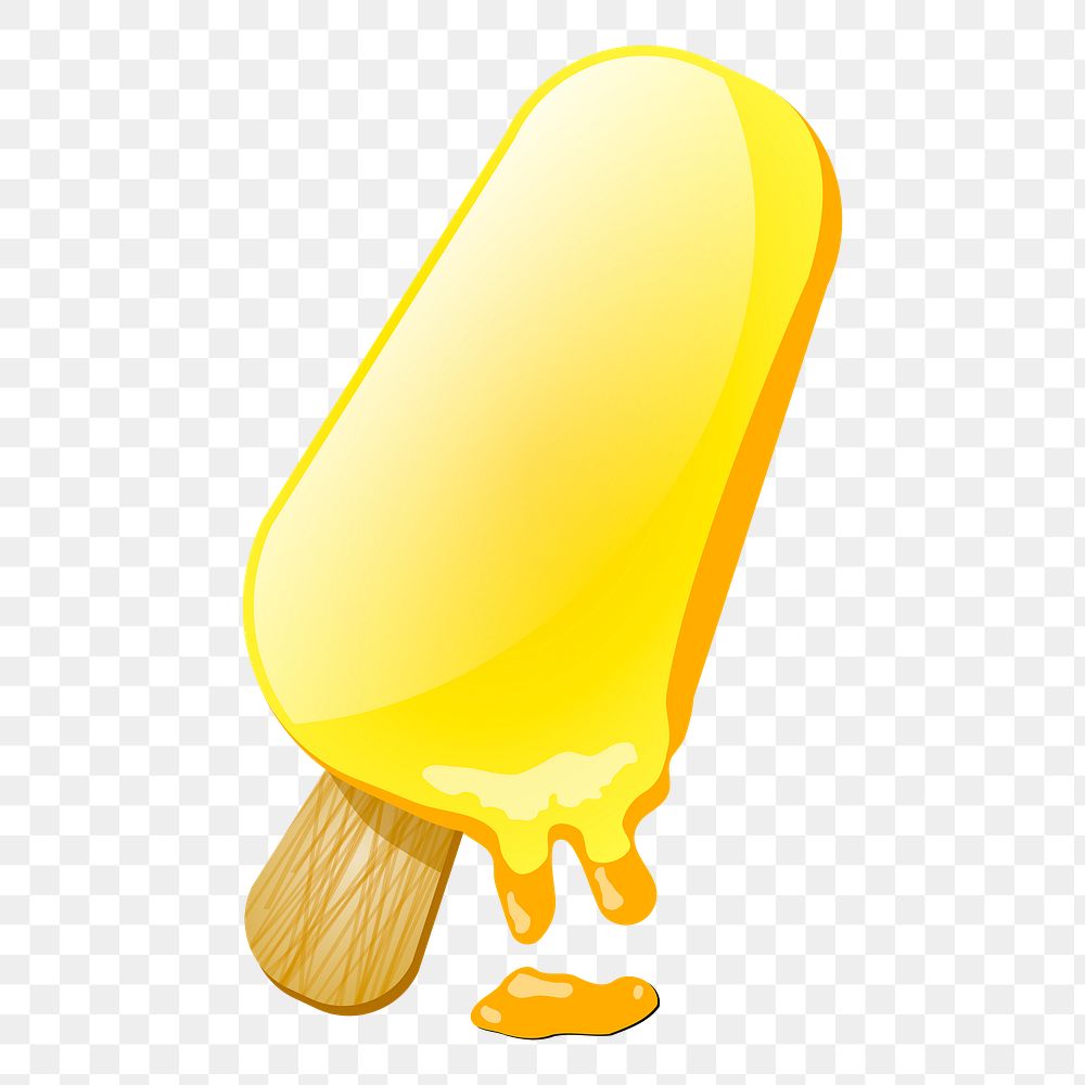 Ice-cream popsicle png sticker, dessert illustration, transparent background. Free public domain CC0 image