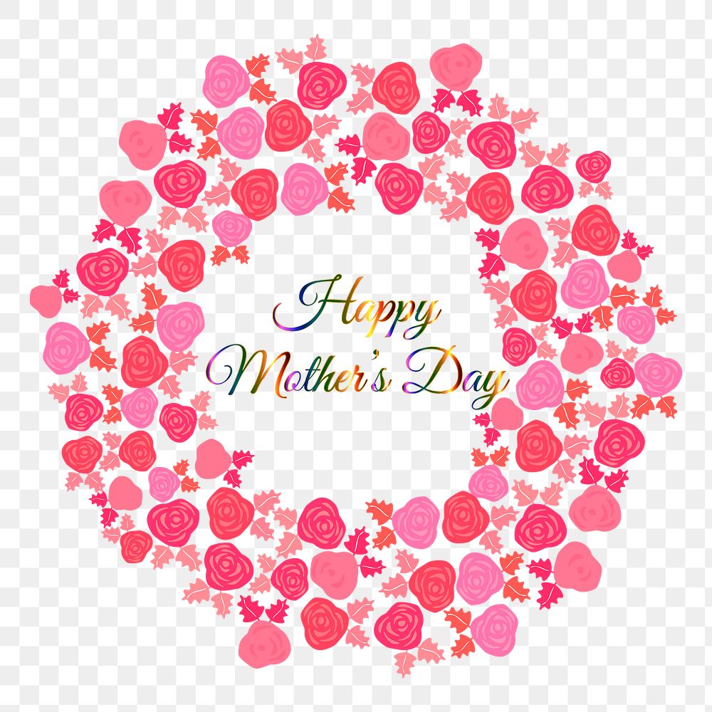 Happy Mother's Day png sticker, Spring illustration, transparent background. Free public domain CC0 image