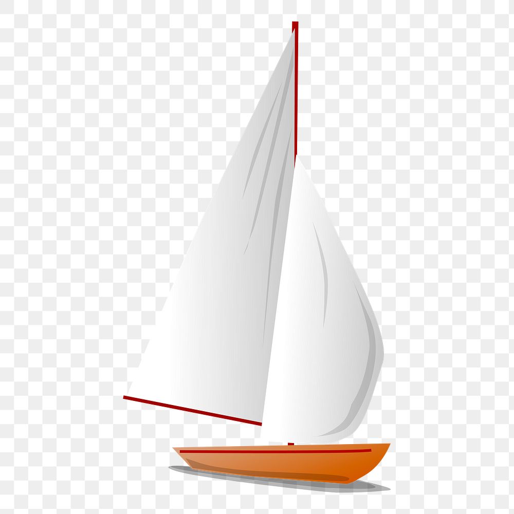 Sailboat png sticker, vehicle illustration, transparent background. Free public domain CC0 image