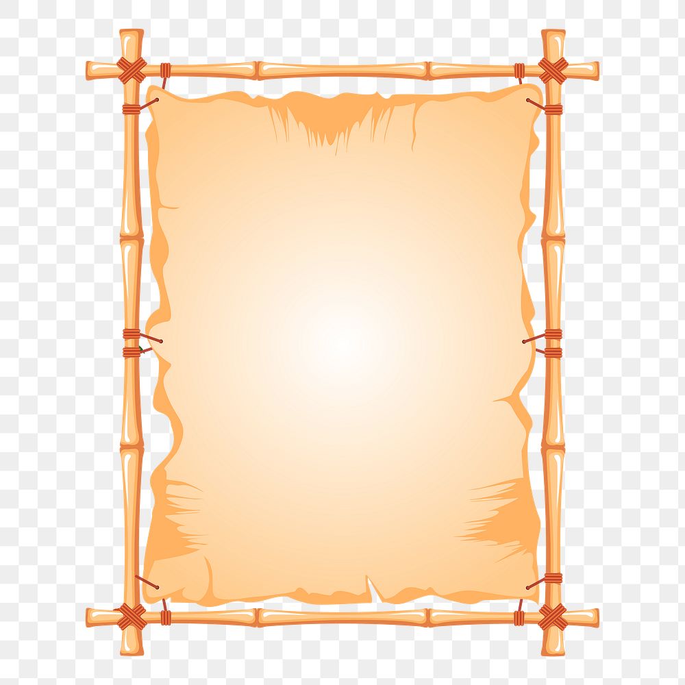 Bamboo frame png sticker illustration, transparent background. Free public domain CC0 image.