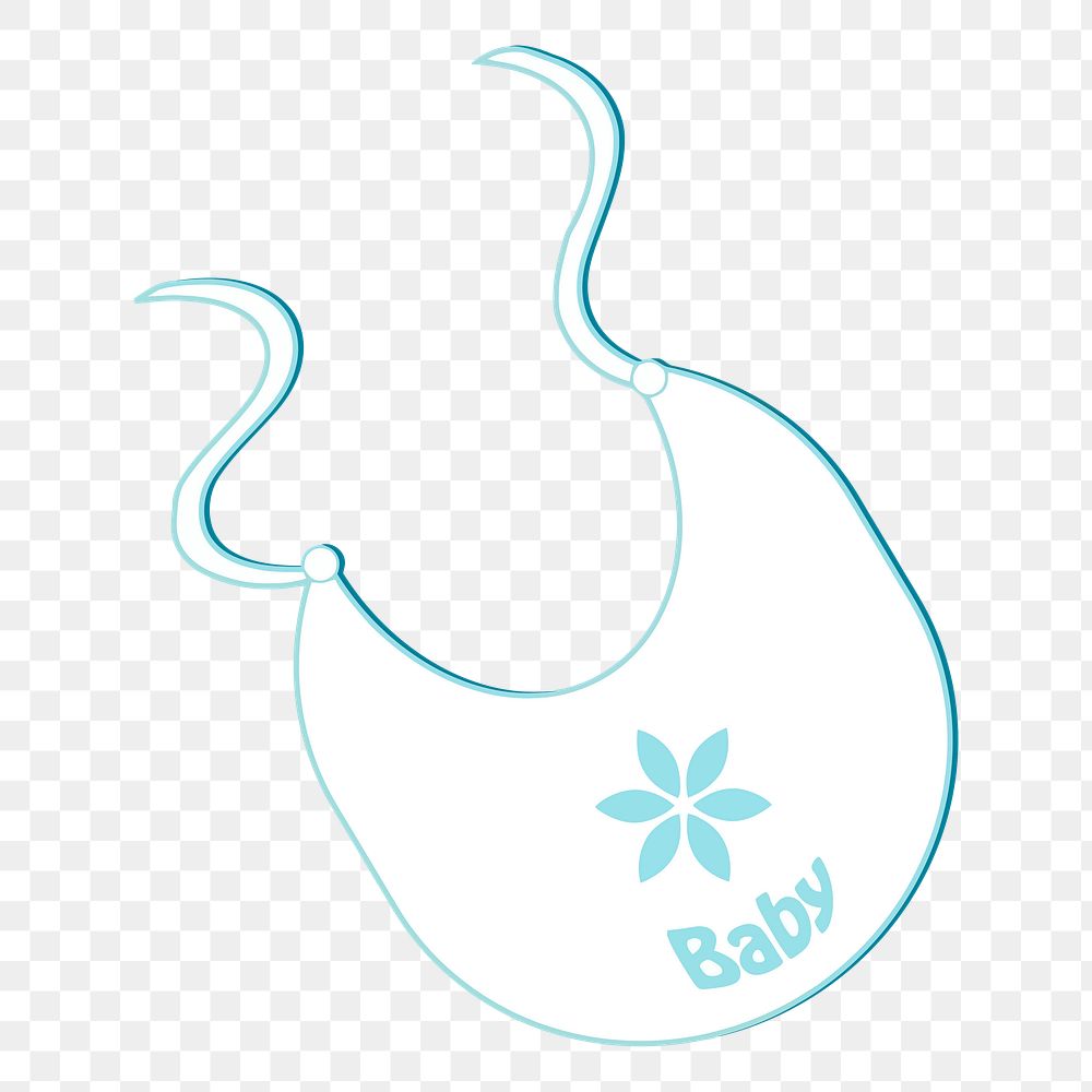 Baby bib png sticker, care equipment illustration, transparent background. Free public domain CC0 image