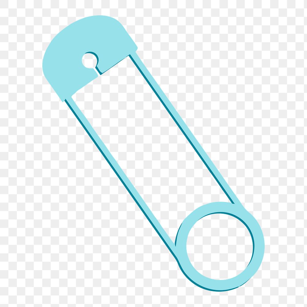 Safety pin png sticker, baby equipment illustration, transparent background. Free public domain CC0 image
