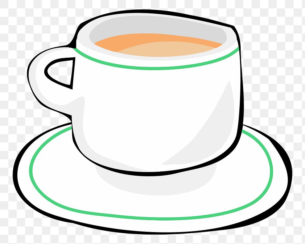 Coffee cup png sticker, drinks illustration, transparent background. Free public domain CC0 image