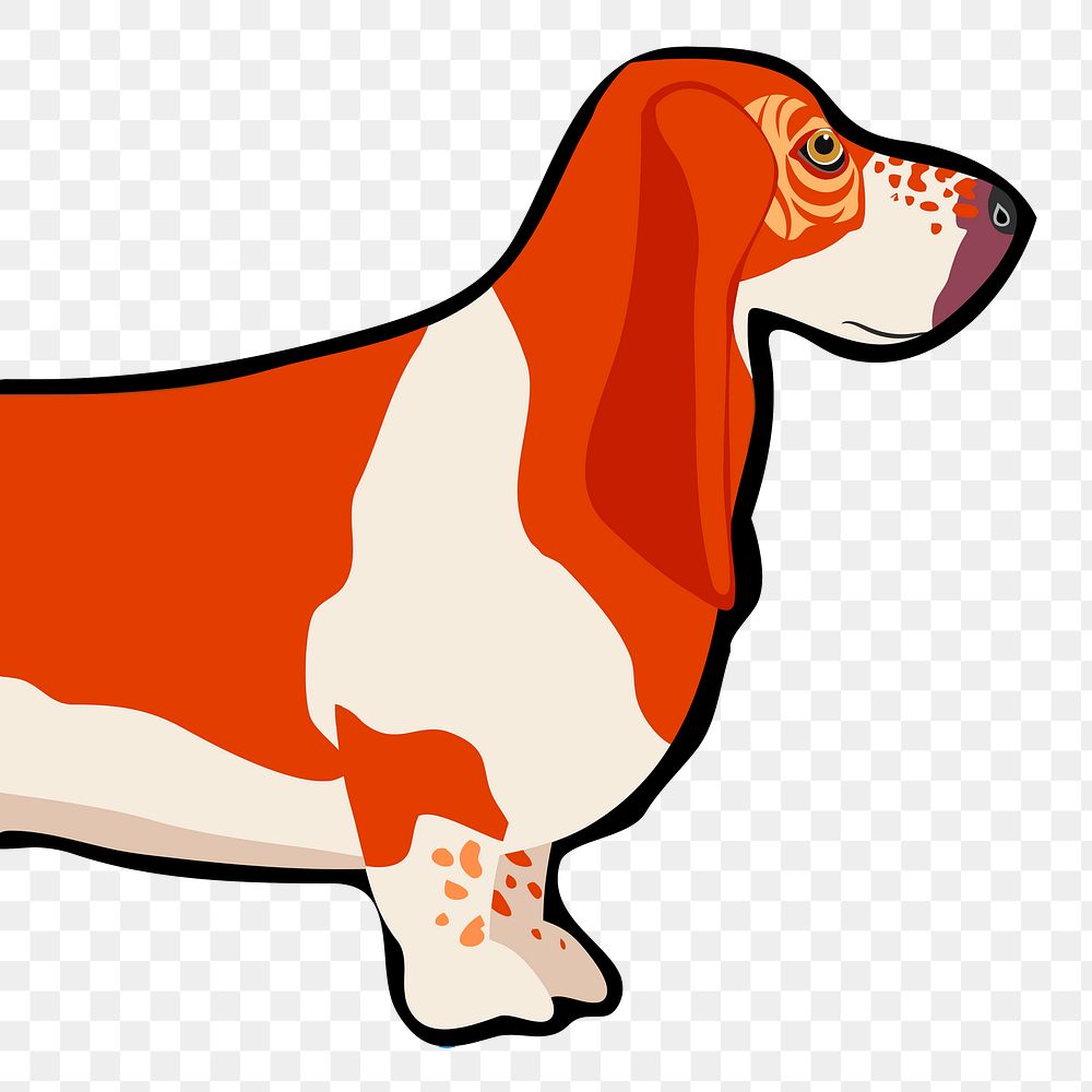 Beagle dog png sticker, animal illustration, transparent background. Free public domain CC0 image
