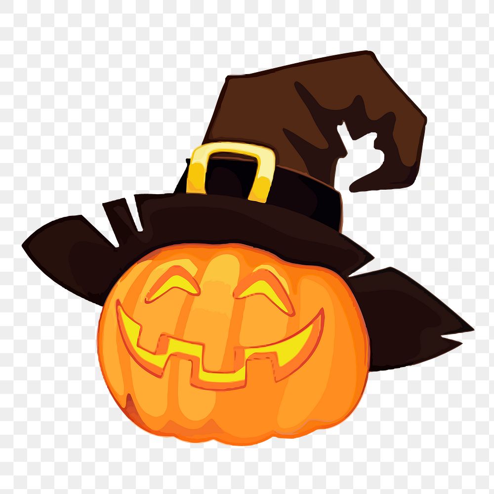 Halloween pumpkin png sticker, festive illustration, transparent background. Free public domain CC0 image