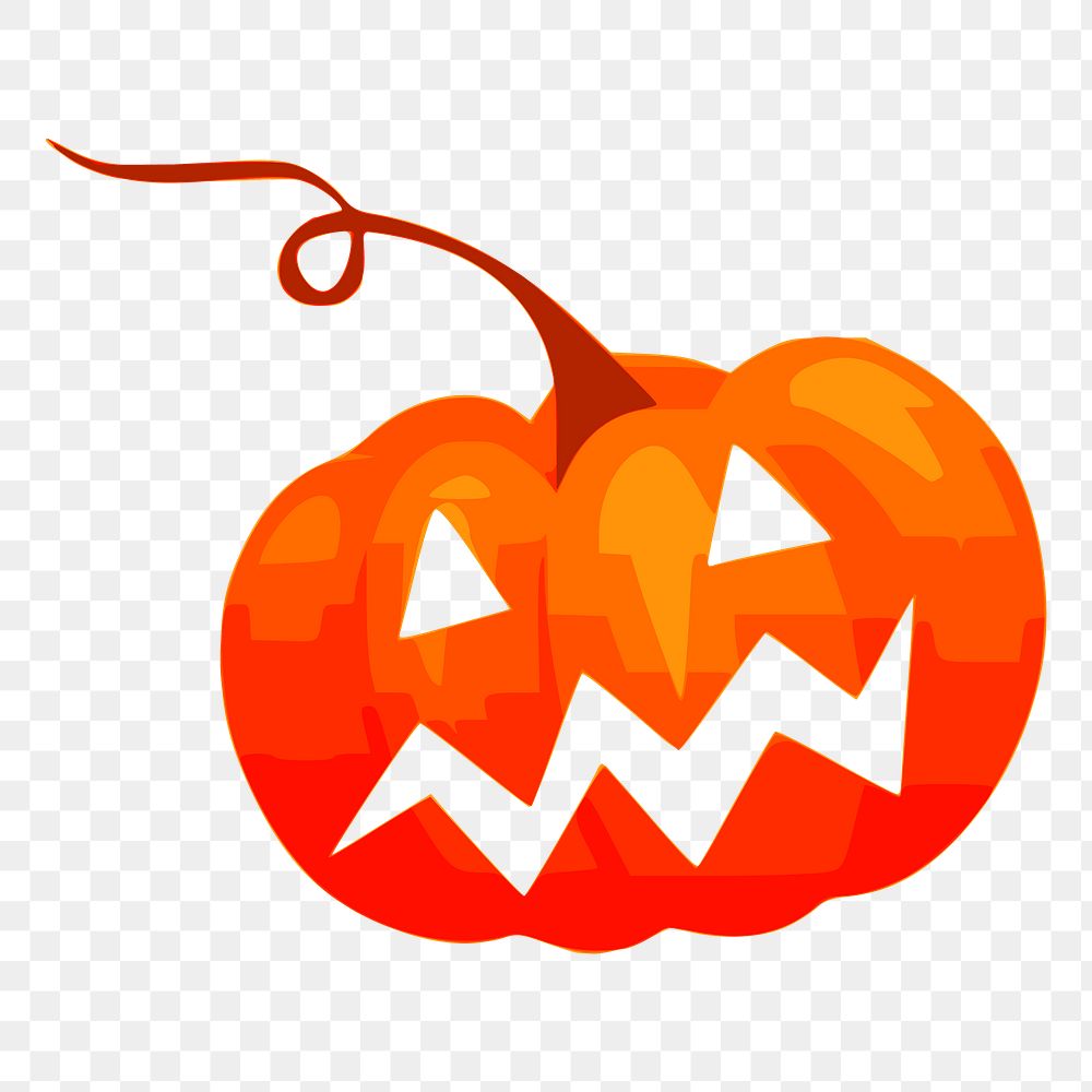 Halloween pumpkin png sticker, festive illustration, transparent background. Free public domain CC0 image