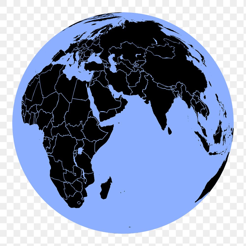 Globe png sticker, environment illustration, transparent background. Free public domain CC0 image