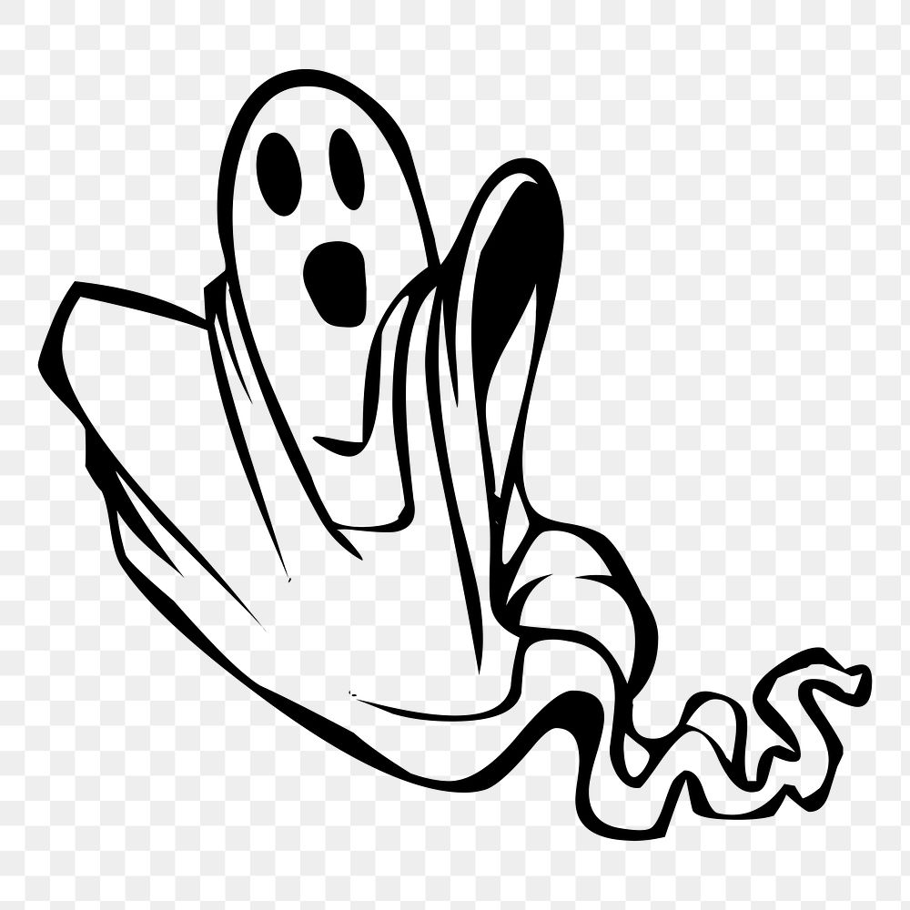 Blanket ghost png sticker, Halloween illustration, transparent background. Free public domain CC0 image