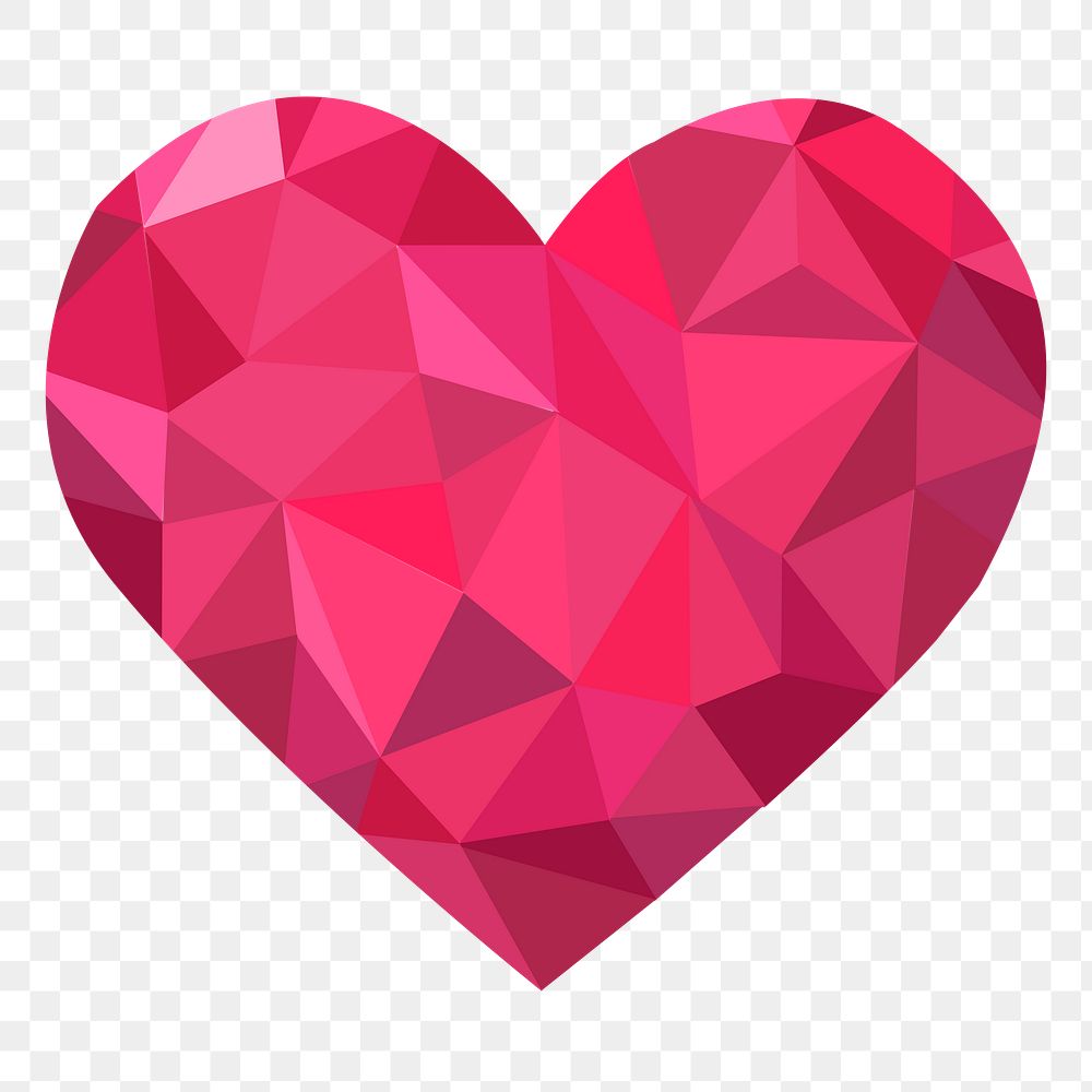 Pink heart png sticker, Valentine's celebration illustration, transparent background. Free public domain CC0 image