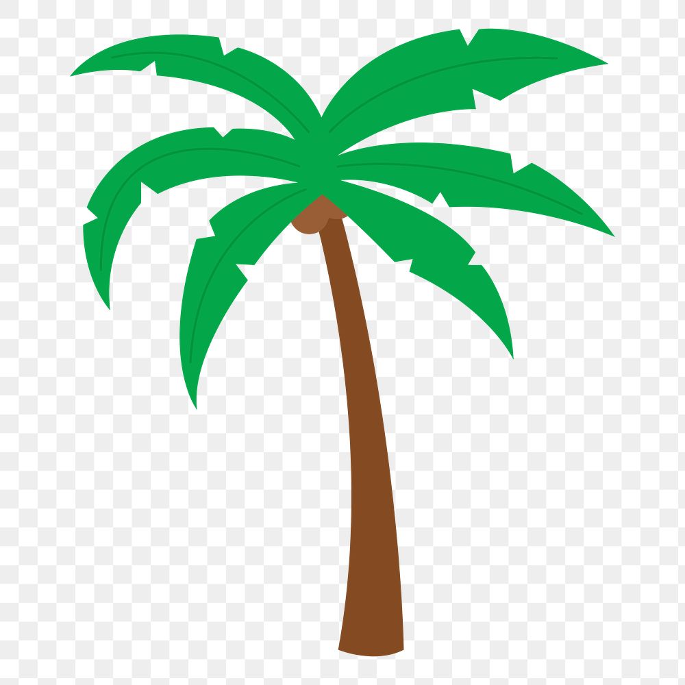 Palm tree png sticker, tropical illustration, transparent background. Free public domain CC0 image
