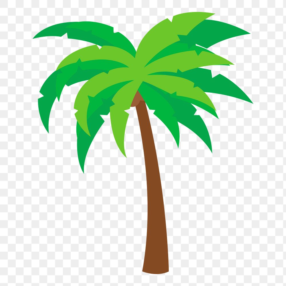 Palm tree png sticker, tropical illustration, transparent background. Free public domain CC0 image