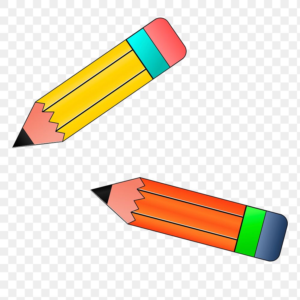 Pencils png sticker, stationery illustration, transparent background. Free public domain CC0 image