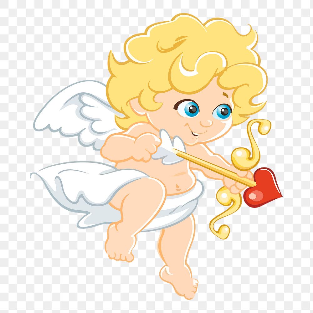 Cupid png sticker, Valentine's day illustration, transparent background. Free public domain CC0 image