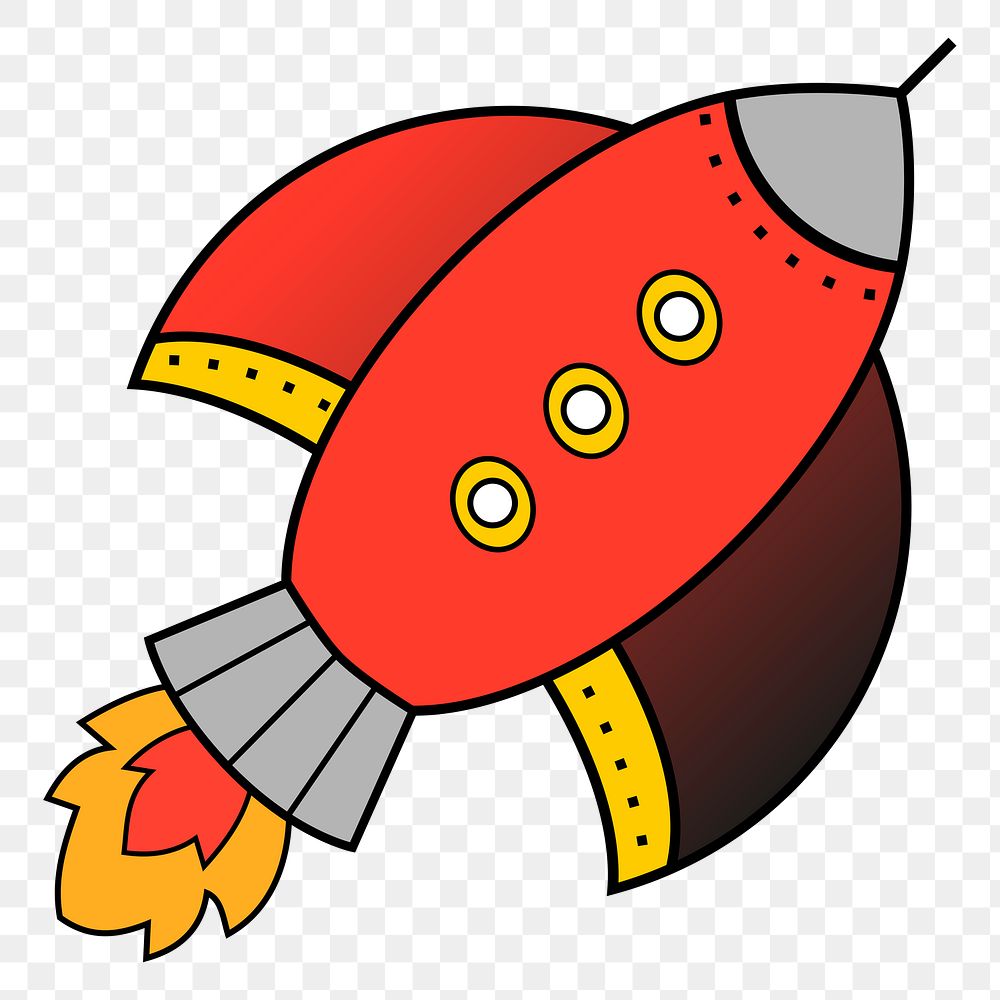 Space rocket png sticker, vehicle illustration, transparent background. Free public domain CC0 image