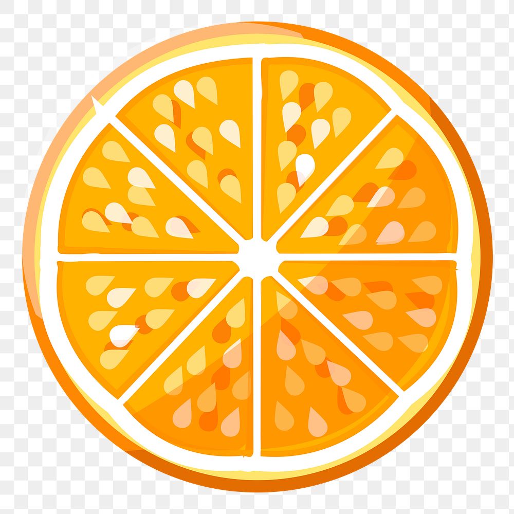 Orange png sticker illustration, transparent background. Free public domain CC0 image.