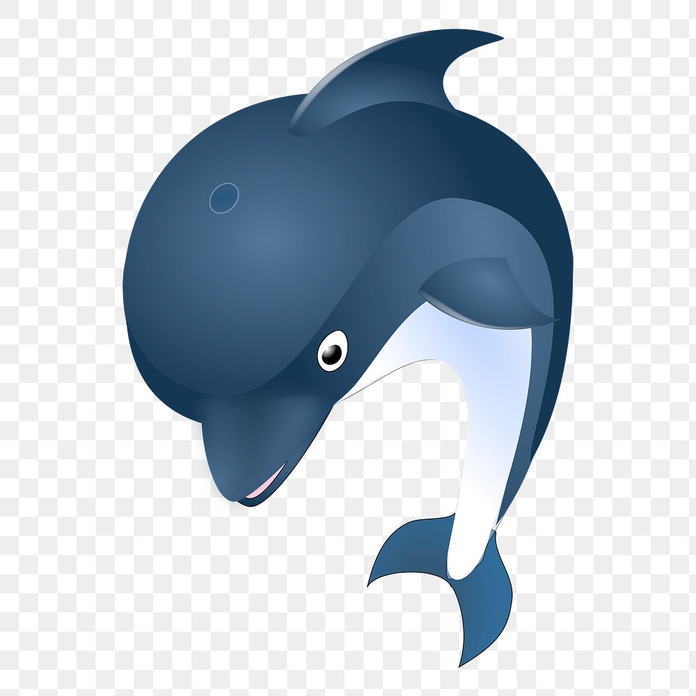 Dolphin png sticker, animal illustration, transparent background. Free public domain CC0 image