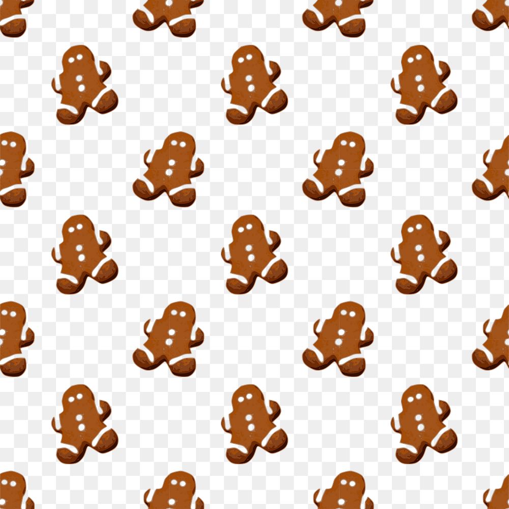 Gingerbread pattern png sticker, food illustration, transparent background. Free public domain CC0 image