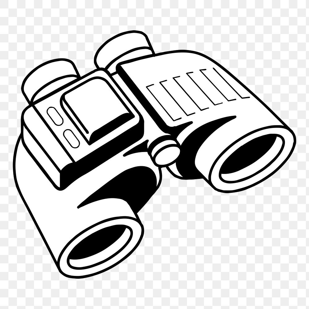 Binoculars png sticker, transparent background. Free public domain CC0 image.