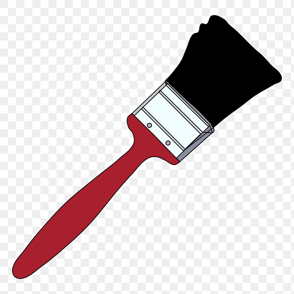 Paint brush png sticker, transparent background. Free public domain CC0 image.