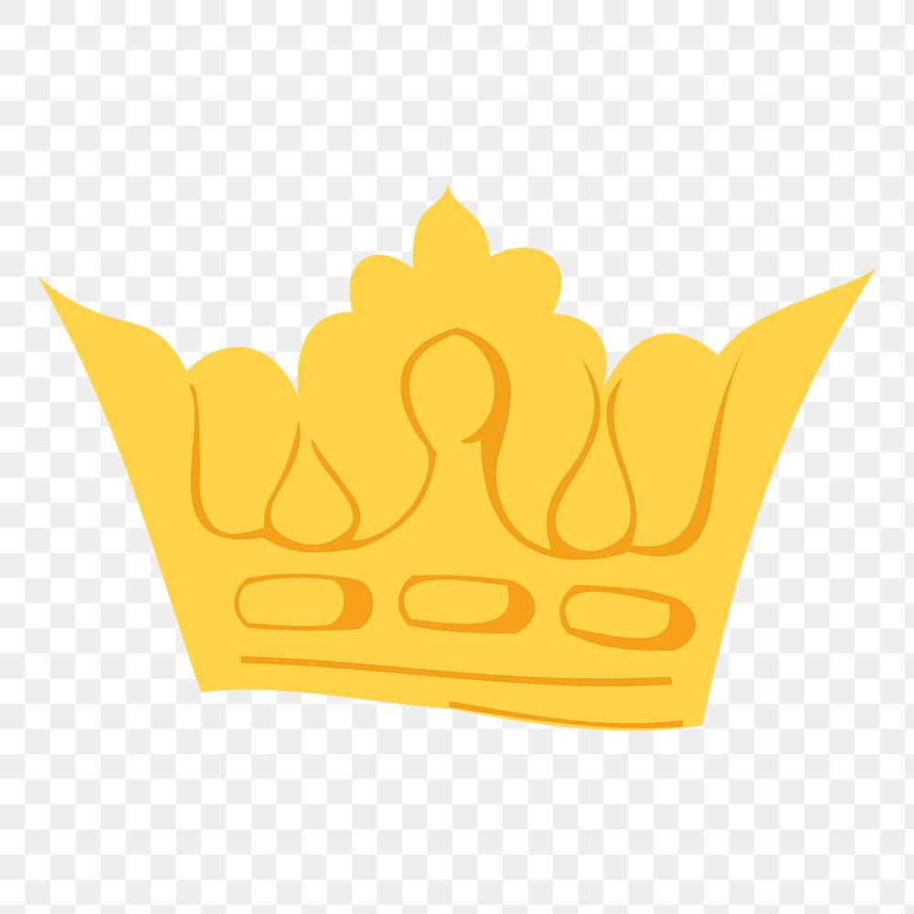 Crown png sticker, transparent background. Free public domain CC0 image.