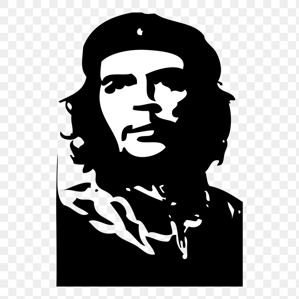 Che Guevara png sticker, transparent background. Free public domain CC0 image.