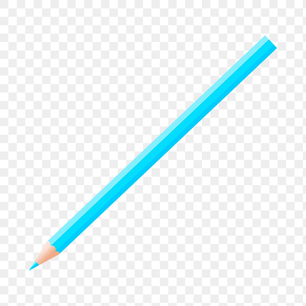 Blue pencil png sticker, transparent background. Free public domain CC0 image.